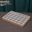 Ice Velvet gray solid wood bamboo wood jewelry plate ring earrings necklace pendant bracelet watch jewelry tray