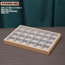 Ice Velvet gray solid wood bamboo wood jewelry plate ring earrings necklace pendant bracelet watch jewelry tray