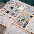 Ice Velvet gray solid wood bamboo wood jewelry plate ring earrings necklace pendant bracelet watch jewelry tray