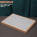 Ice Velvet gray solid wood bamboo wood jewelry plate ring earrings necklace pendant bracelet watch jewelry tray