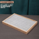 Ice Velvet gray solid wood bamboo wood jewelry plate ring earrings necklace pendant bracelet watch jewelry tray