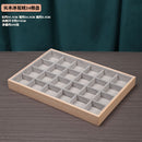Ice Velvet gray solid wood bamboo wood jewelry plate ring earrings necklace pendant bracelet watch jewelry tray