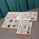 Ice Velvet gray solid wood bamboo wood jewelry plate ring earrings necklace pendant bracelet watch jewelry tray